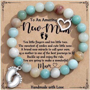 New Mom Bracelets Stone Natural Gem Gifts for Women First Mothers Day